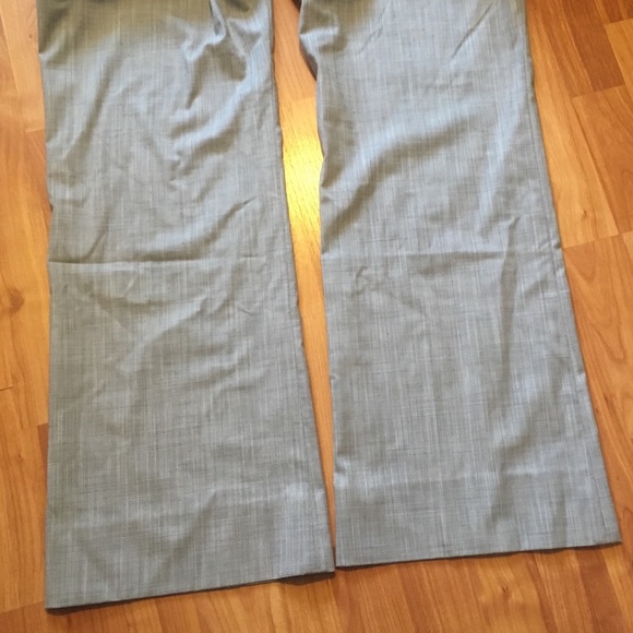Gap Hip Slung Fit Light Grey Plaid Trousers 12 L - Picture 5 of 11